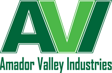 Company logo for Amador Valley Industries, also known as AVI