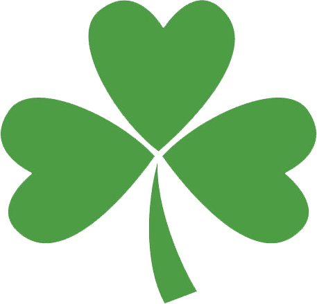 Green three-leaf clover representing Dublin California 
