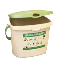 Collect food scraps and food soiled paper in kitchen counter-top compost pail
